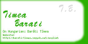 timea barati business card